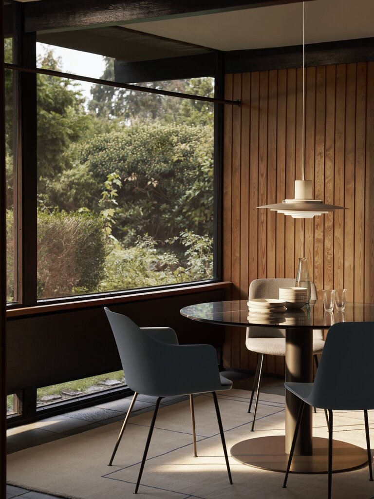 andTradition Rely HW72 - Vermillion Red & Oak