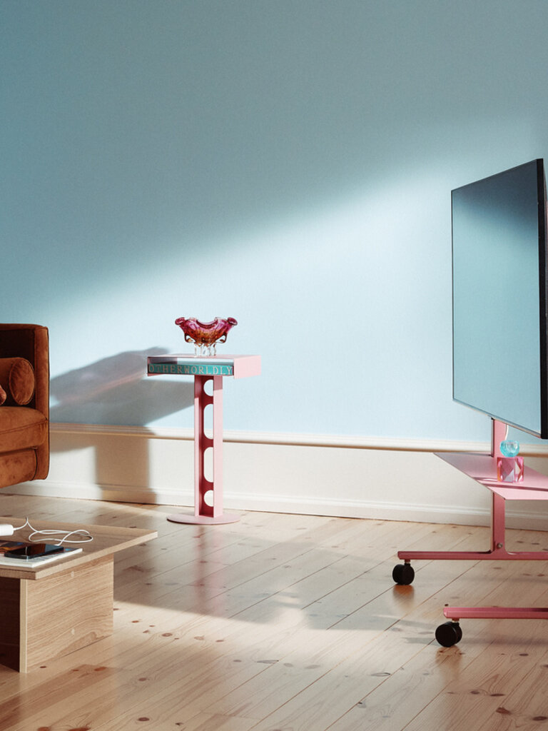 Pedestal TV Stand - Straight Rollin'