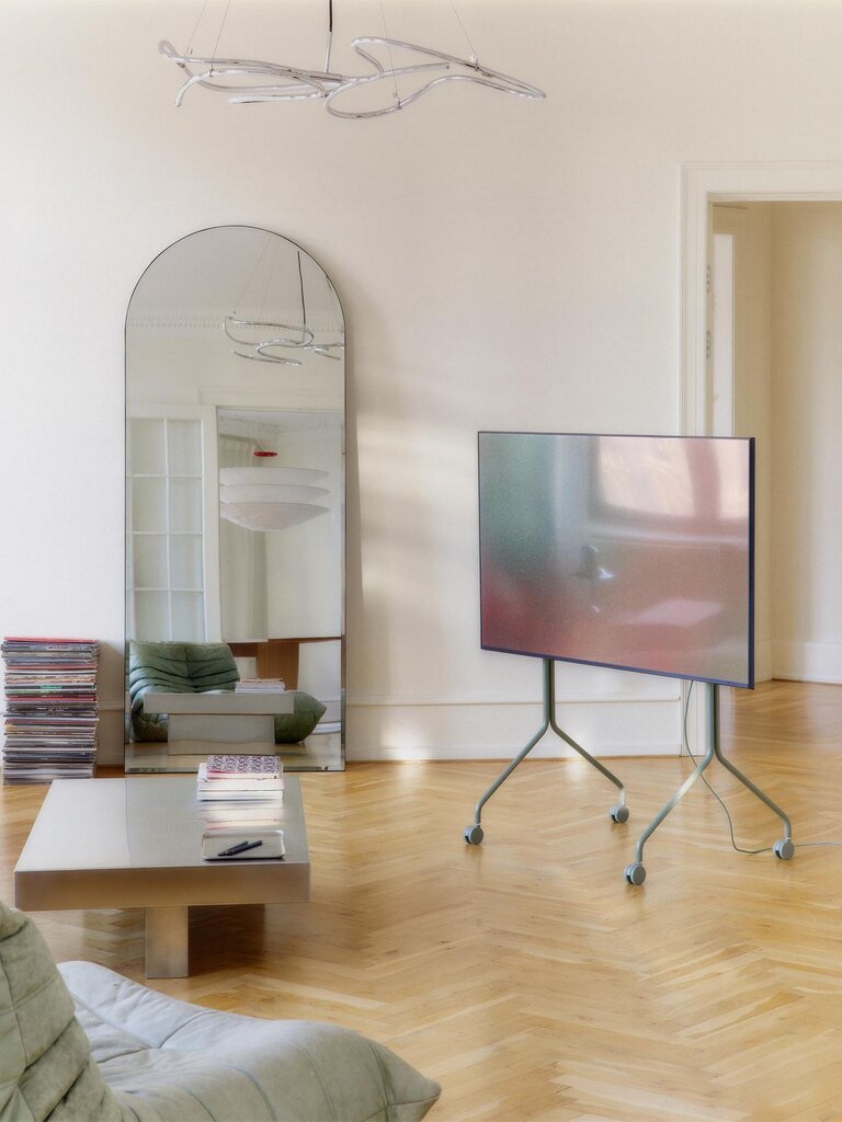 Pedestal TV Stand - Moon Rollin' Tall