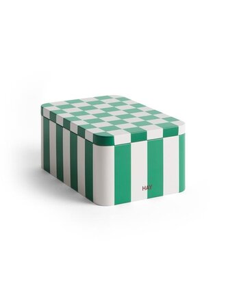 HAY Tin Container-Small-Green and off-white