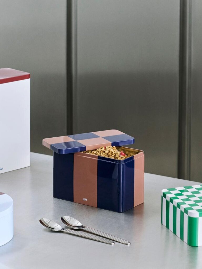 HAY Tin Container-Small-Green and off-white