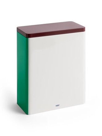 HAY Tin Container XL off white & burgundy green