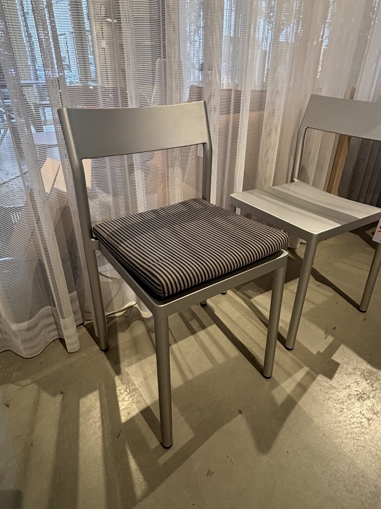 HAY Type chair - Aluminium + Seat cushion grey black stripe [Ex-display]