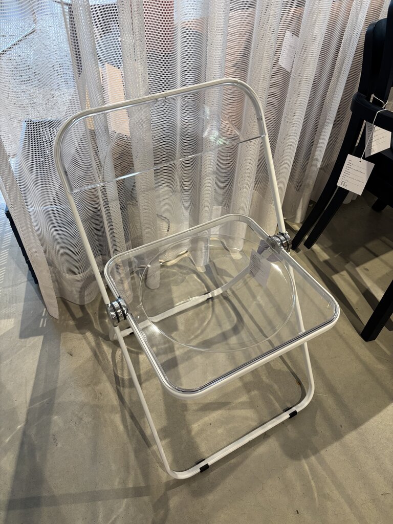 Anonima Castelli Plia Chair - Transparent & White [Ex-display]