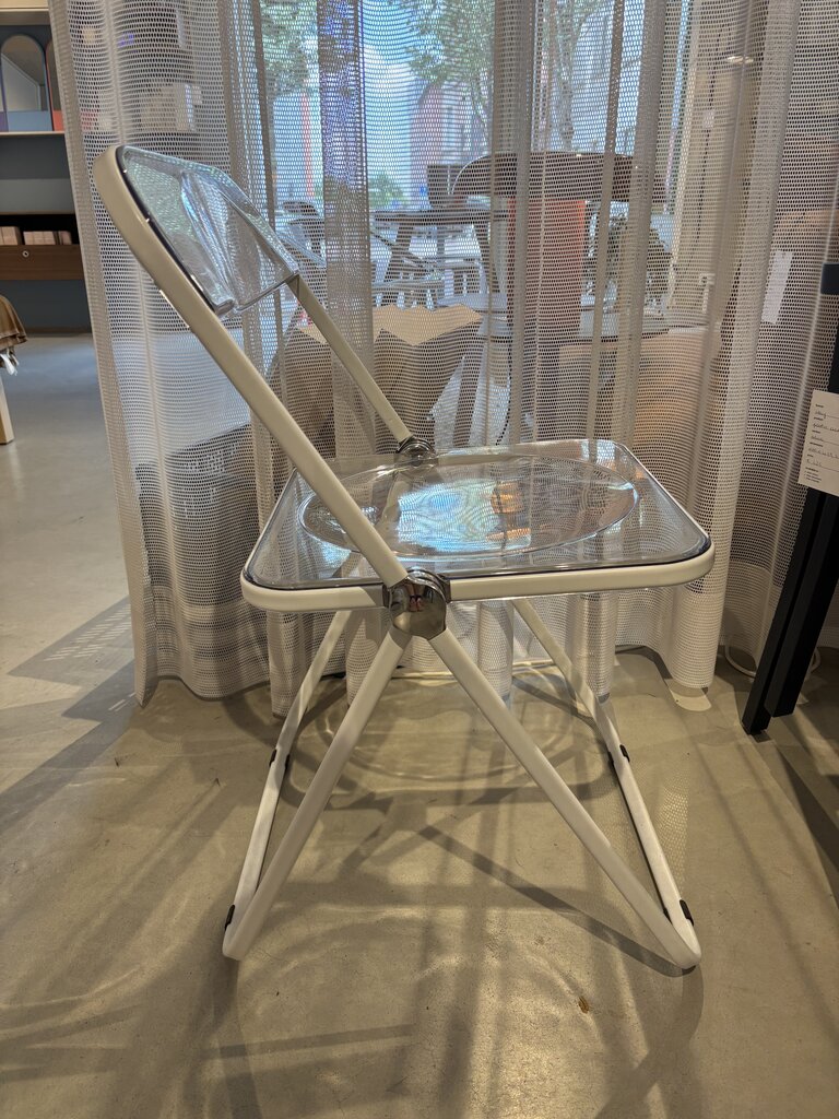 Anonima Castelli Plia Chair - Transparent & White [Ex-display]