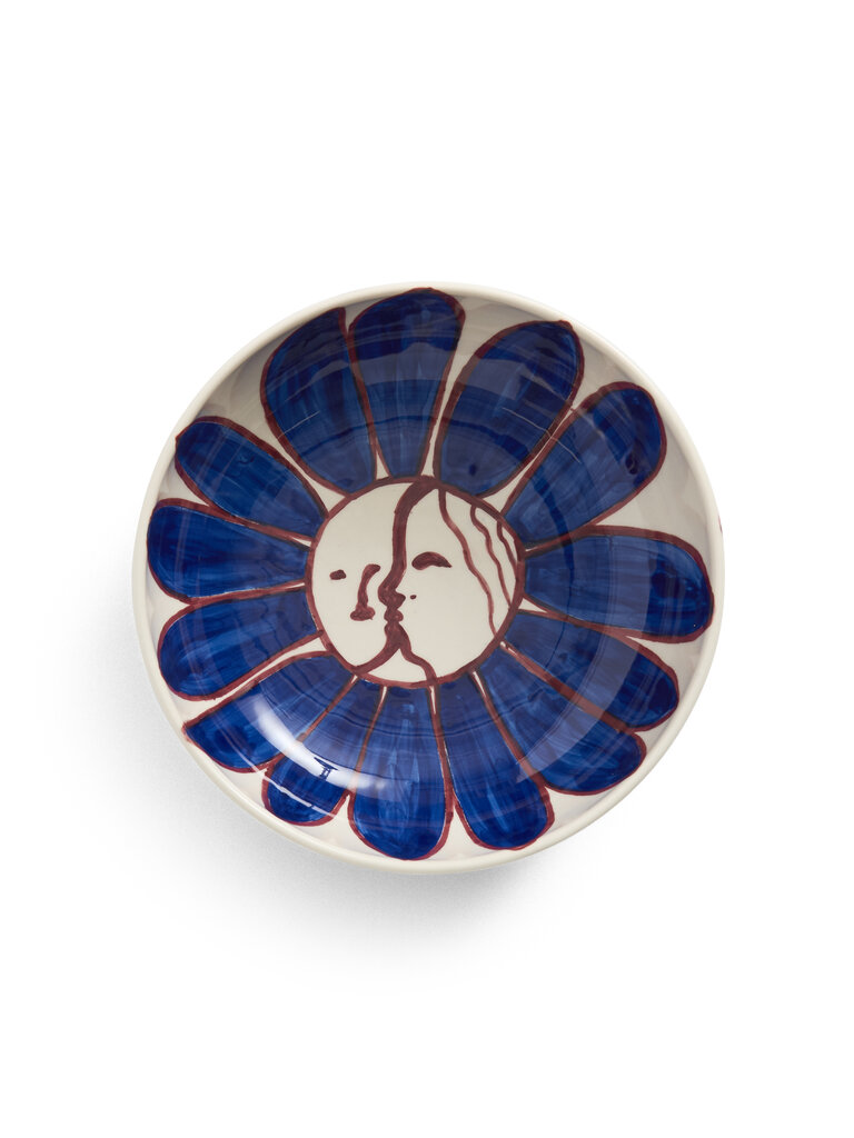 HAY La Pittura Bowl - Ø18 - Deep Blue Flower