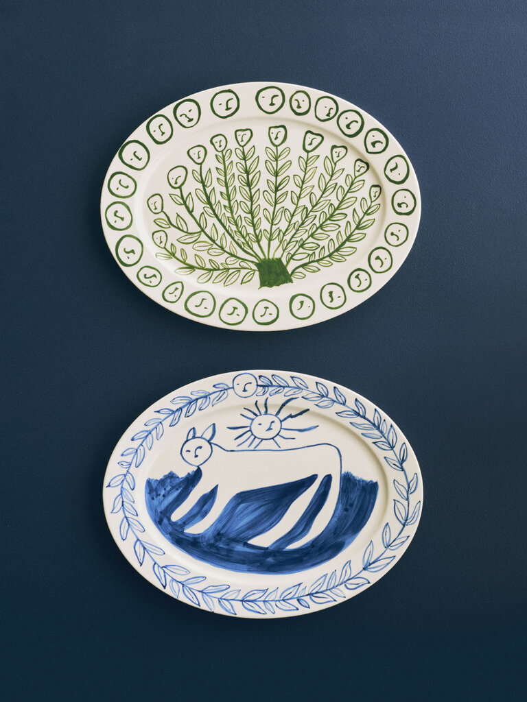 HAY La Pittura Oval Serving Platter - L36,5 - Olive Grove