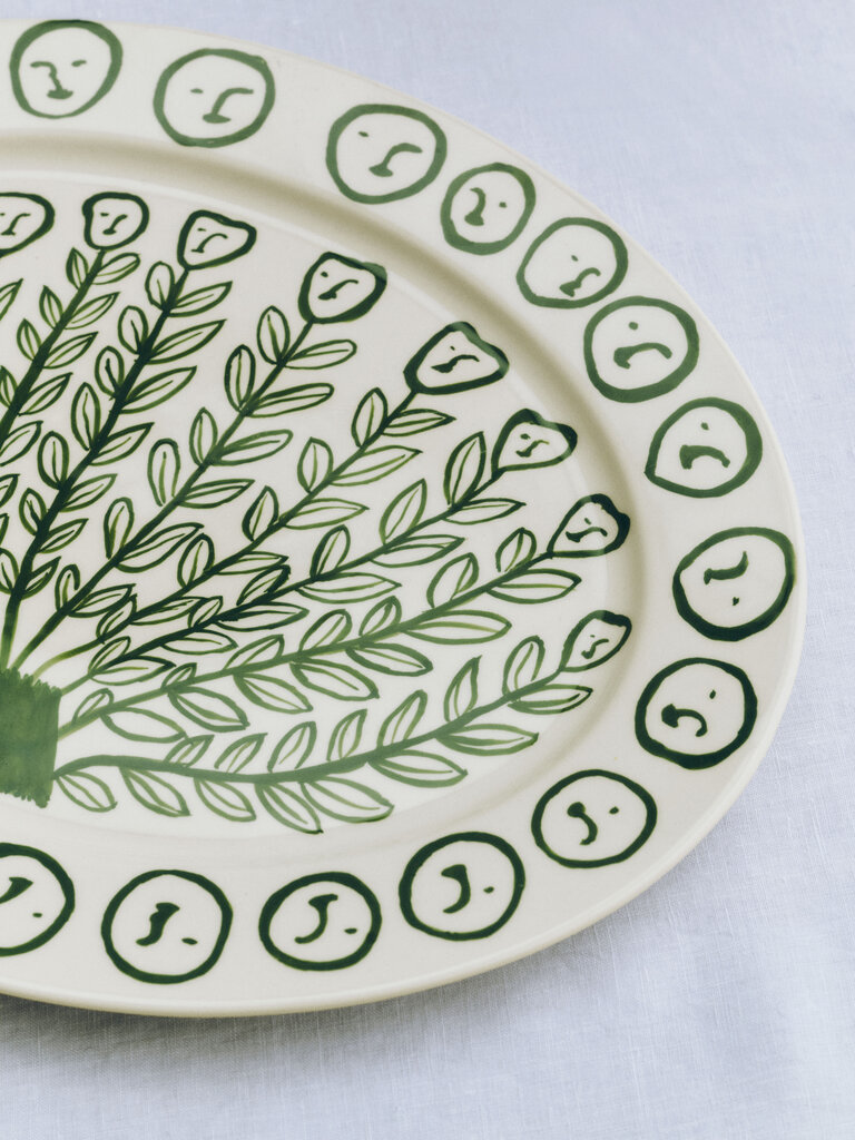 HAY La Pittura Oval Serving Platter - L36,5 - Olive Grove