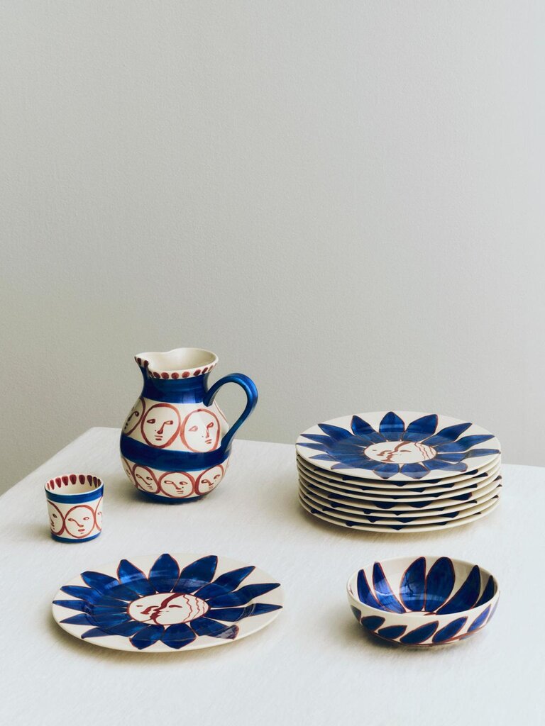 HAY La Pittura Plate - Ø28,5 - Deep Blue Flower