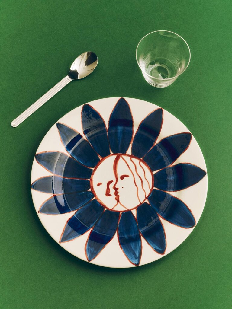 HAY La Pittura Plate - Ø28,5 - Deep Blue Flower