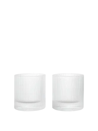 ferm Living Ripple Tumbler Glasses - Set of 2
