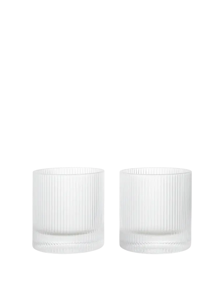 ferm Living Ripple Tumbler Glasses - Set of 2