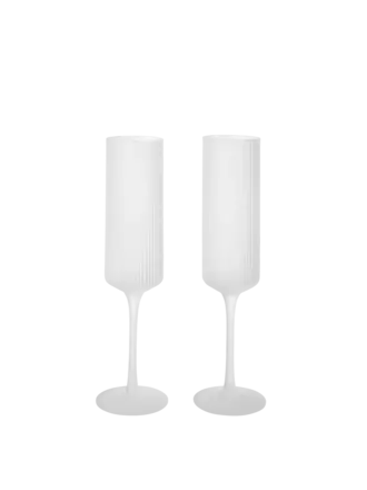 ferm Living Ripple Champagne Flutes - Set of 2