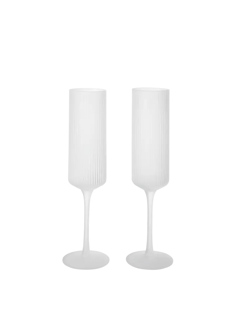 ferm Living Ripple Champagne Flutes - Set of 2