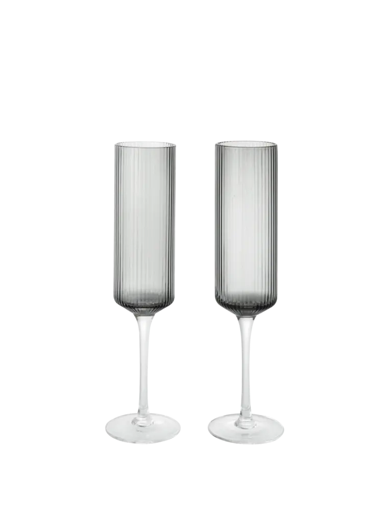 ferm Living Ripple Champagne Flutes - Set of 2