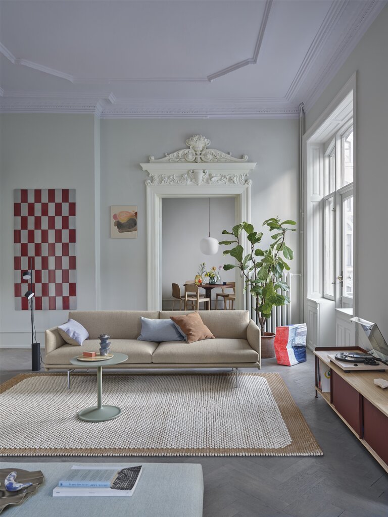 Muuto Outline sofa - 3-Seater - Remix 163/Black