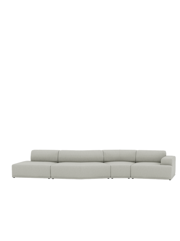 Muuto Connect Soft Modular Sofa -  4-Seater Configuration 2 - Clay 12