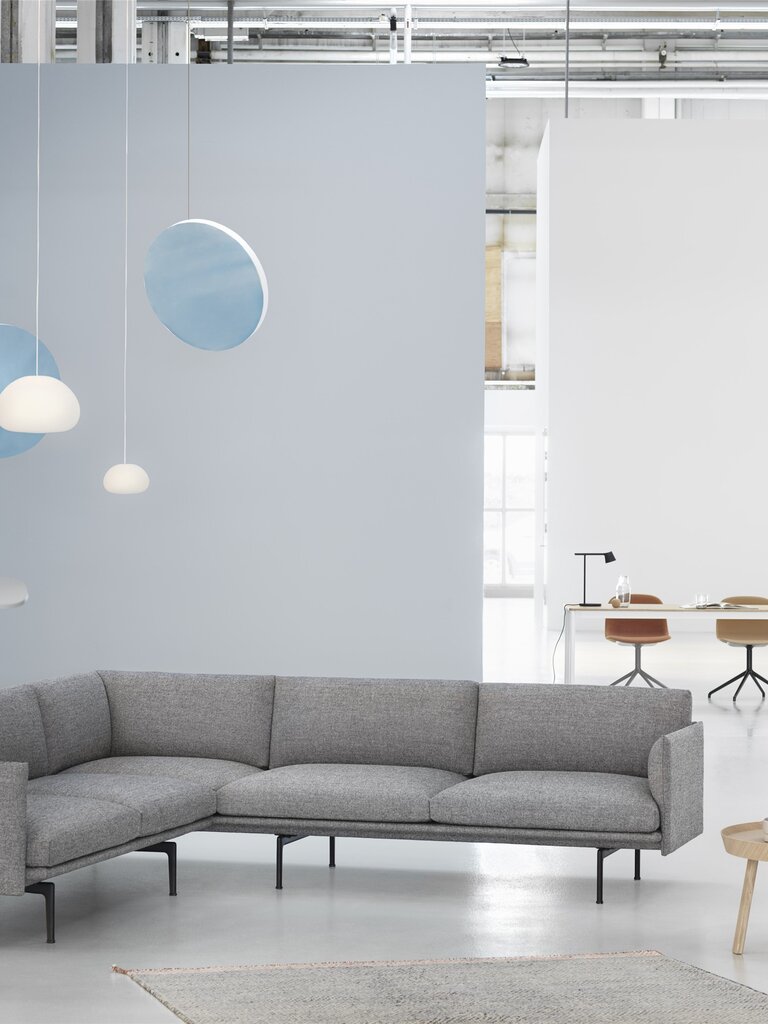 Muuto Outline Corner Sofa - Vidar 723/Polished Aluminum