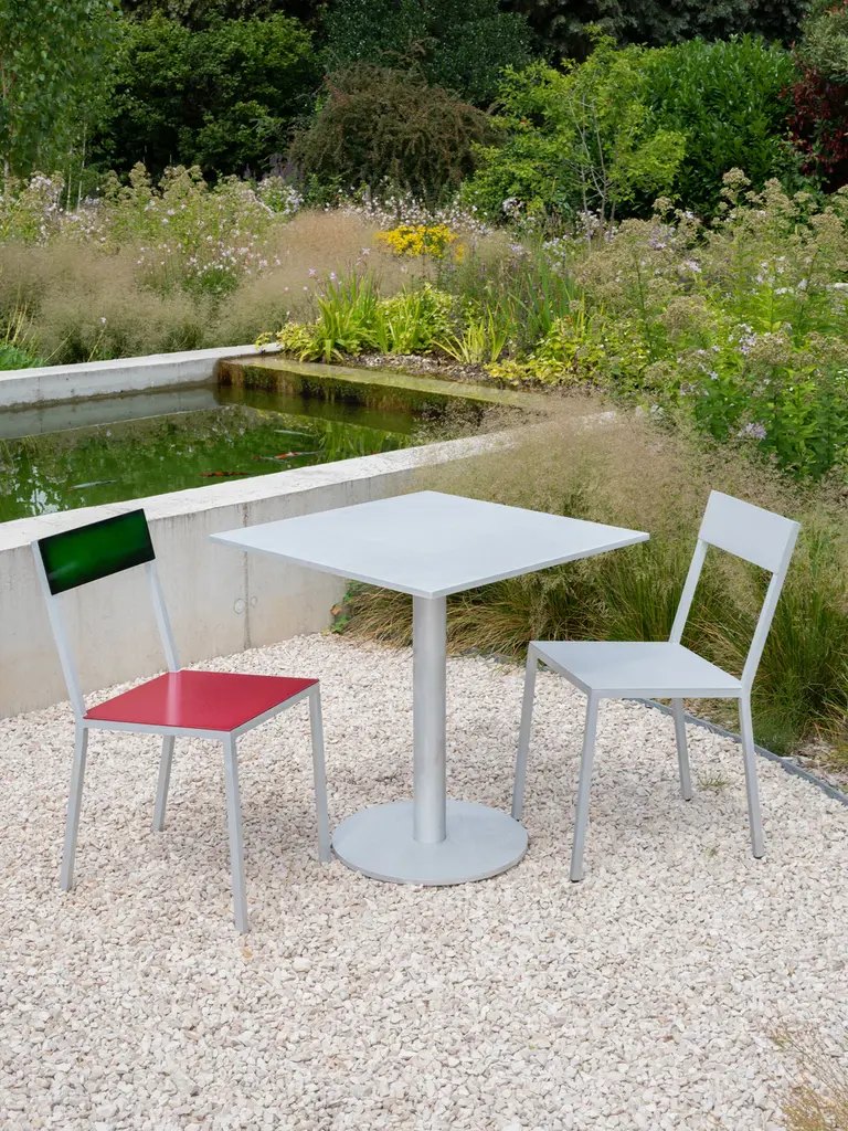 Valerie Objects Alu Chair - Bordeaux/Candy Green