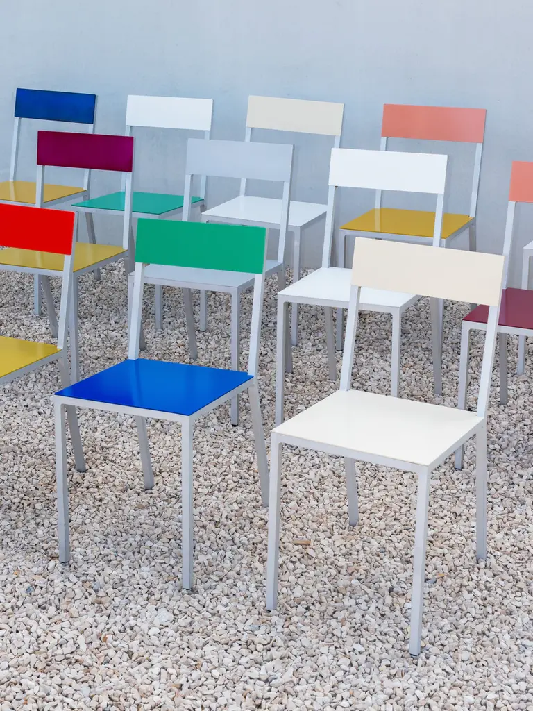 Valerie Objects Alu Chair - Bordeaux/Pink