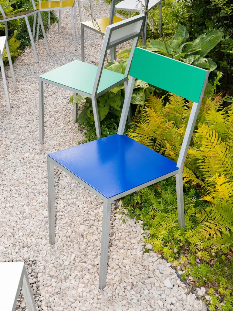 Muller Van Severen Alu Chair - Dark Blue/Green