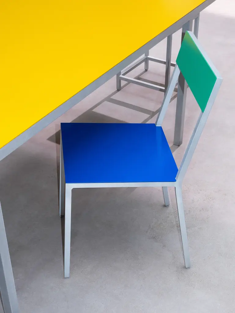 Muller Van Severen Alu Chair - Dark Blue/Green