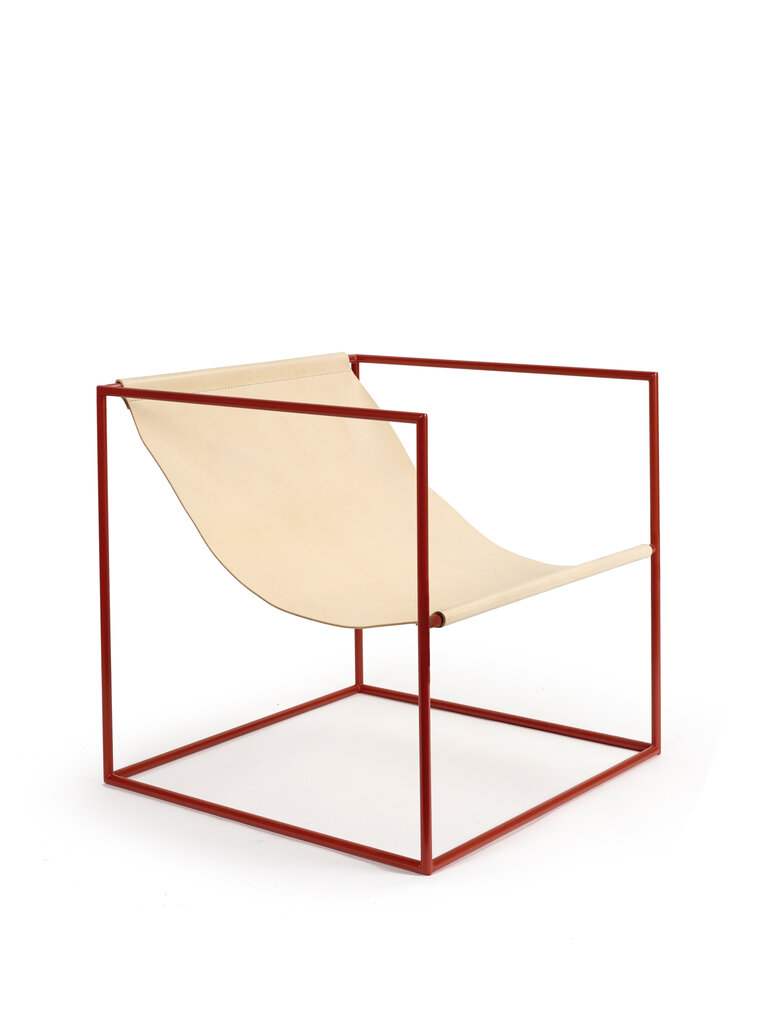 Muller Van Severen Solo Seat - Red/Leather