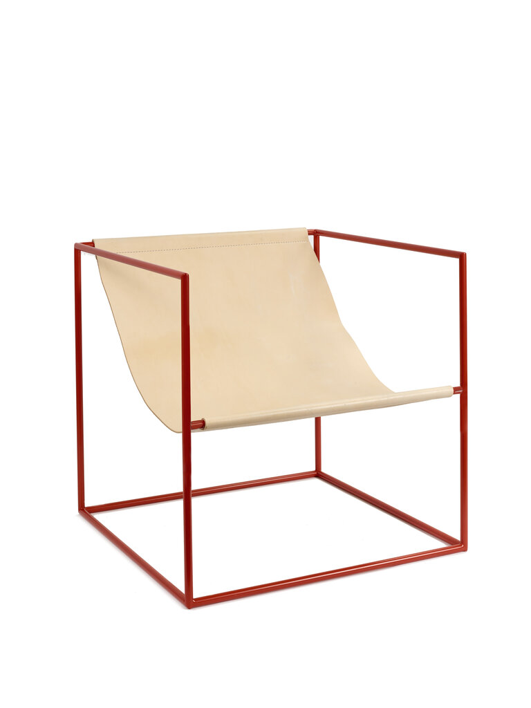 Valerie Objects Solo Seat - Red/Leather