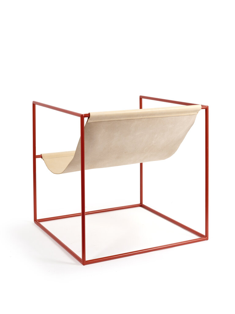 Muller Van Severen Solo Seat - Red/Leather