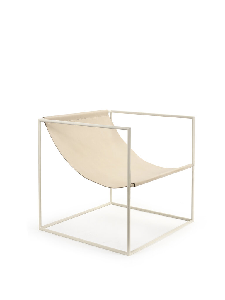 Muller Van Severen Solo Seat - White/Leather