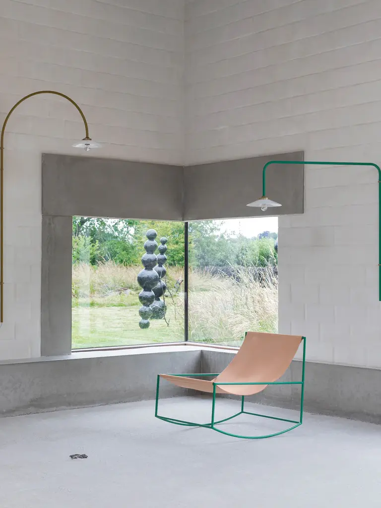 Valerie Objects Rocking Chair - Green/Leather