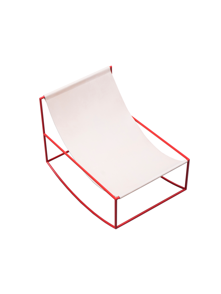 Valerie Objects Rocking Chair - Red/Leather