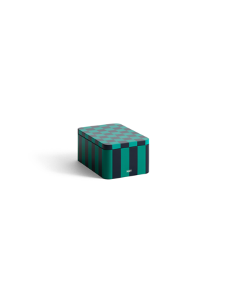 HAY Tin Container - Small - Green & Dark Blue