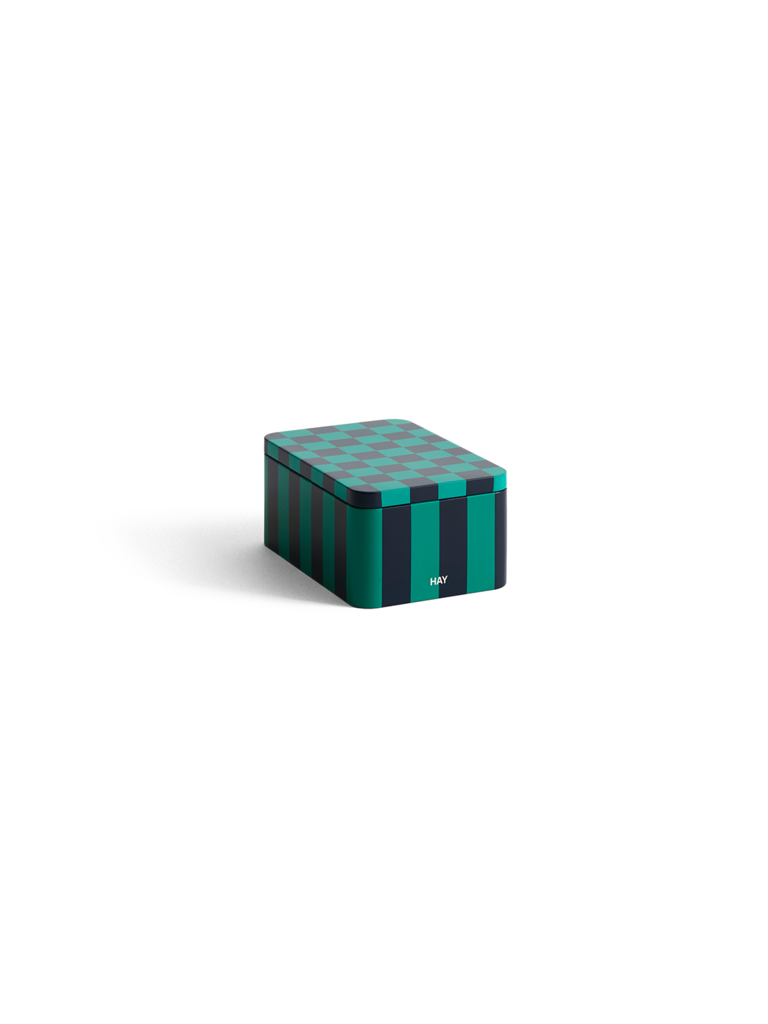 HAY Tin Container - Small - Green & Dark Blue