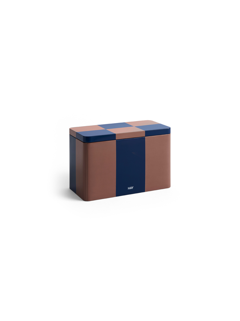 HAY Tin Container - Medium - Brown & Midnight Blue