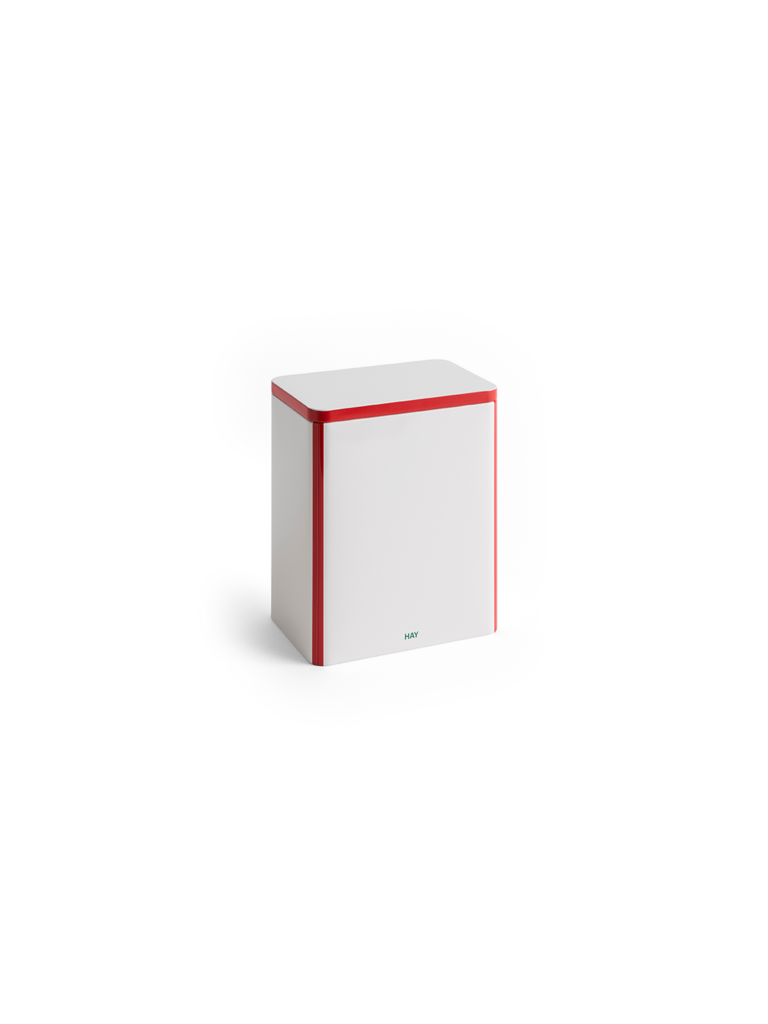 HAY Tin Container - Large - Off-white & Red
