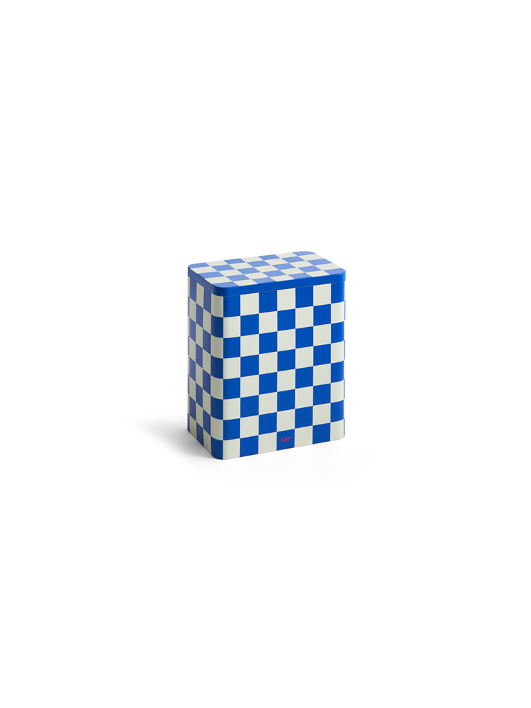 HAY Tin Container - Large - Blue & Off-white