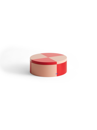 HAY Tin Container - Round - Red & Soft Pink