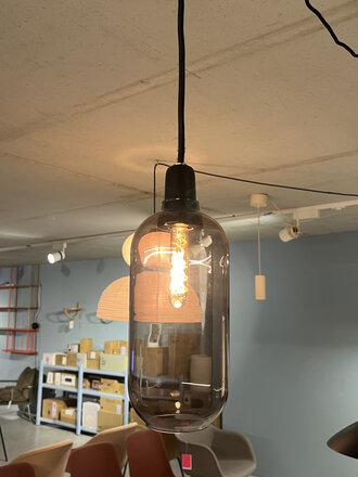 Normann Copenhagen Amp Lamp - Large in Smoke/Black [Ex-display]
