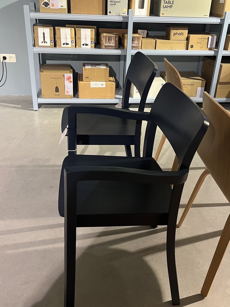 HAY Pastis Armchair - Steel blue lacquered solid ash [Ex-display]