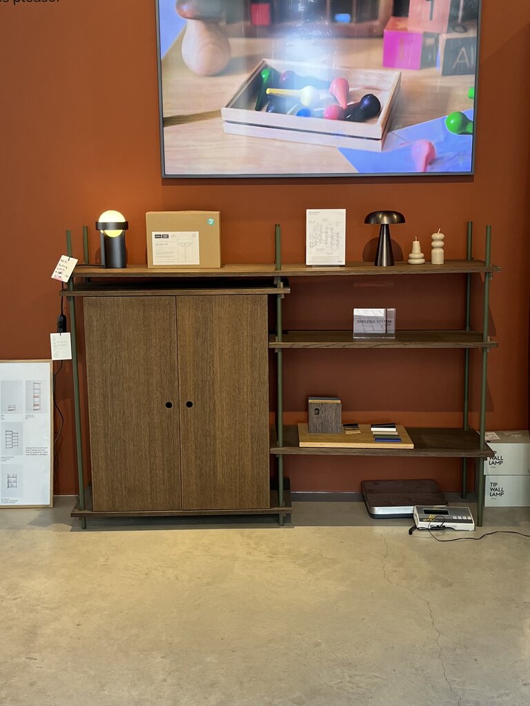 Moebe Shelving System - Smoked Oak/ Green [Ex-Display]
