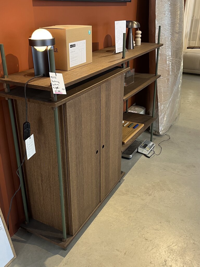 Moebe Shelving System - Smoked Oak/ Green [Ex-Display]