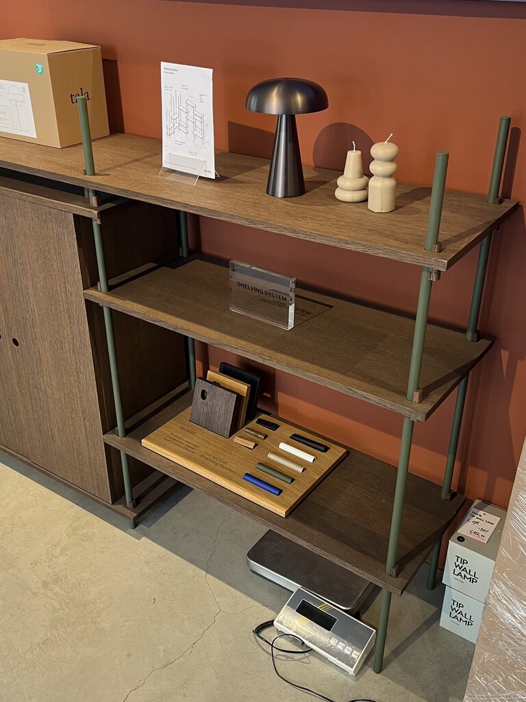 Moebe Shelving System - Smoked Oak/ Green [Ex-Display]