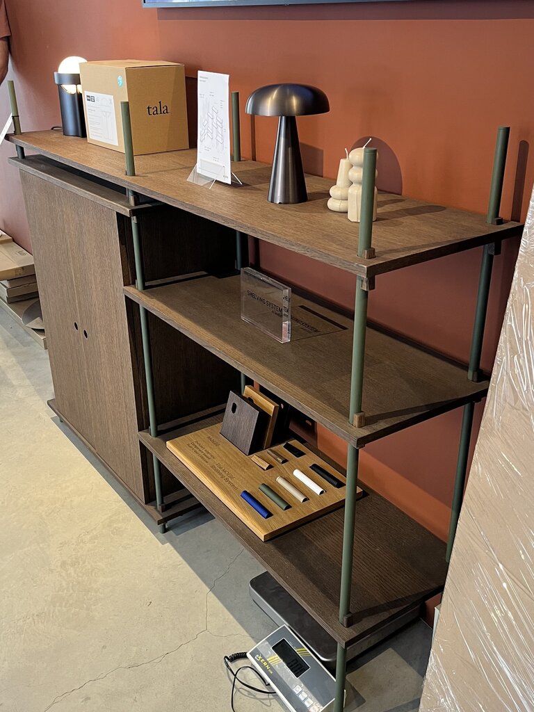 Moebe Shelving System - Smoked Oak/ Green [Ex-Display]