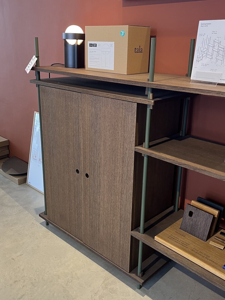 Moebe Shelving System - Smoked Oak/ Green [Ex-Display]