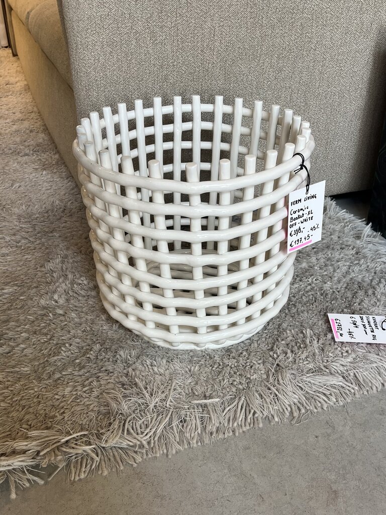 ferm Living Ceramic Basket - Extra Large [Ex-Display]