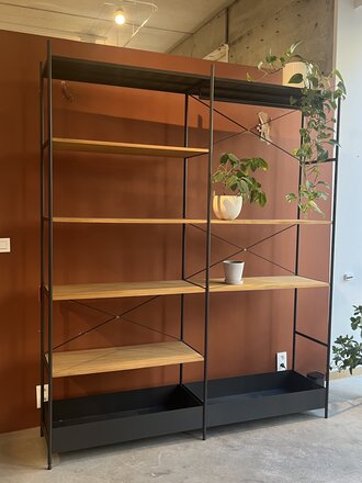 ferm Living Punctual Shelf - Anthracite/ Oak [Ex-display]