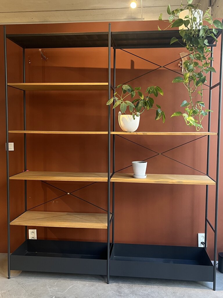 ferm Living Punctual Shelf - Anthracite/ Oak [Ex-display]