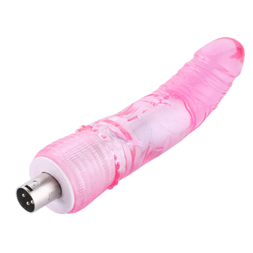Anale roze Dildo met kromming 3XLR Connector  voor Auxfun Basic Seksmachine