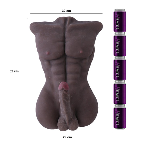 Mannenlichaam met Grote Flexibele Penis Sekspop Anthony Sekslichaam